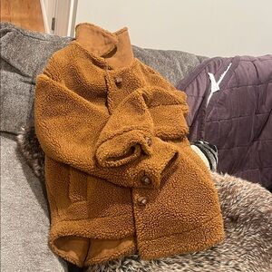 H&M Brown Teddy Jacket